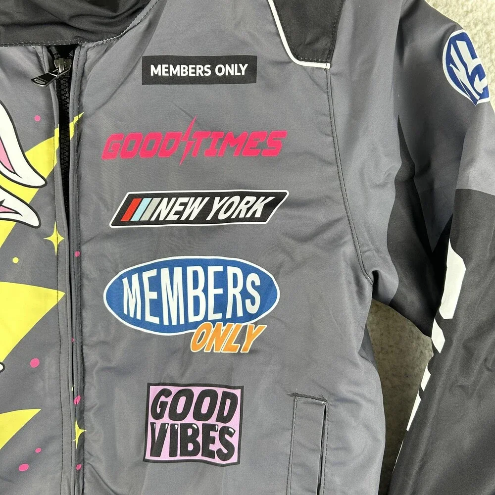 Members Only Jacket Youth Medium Looney Tunes Lola Bunny Racing Love Graphic